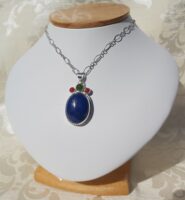 lapis silver pendant