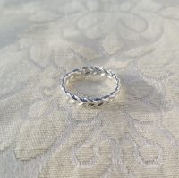 tudor plaited ring silver
